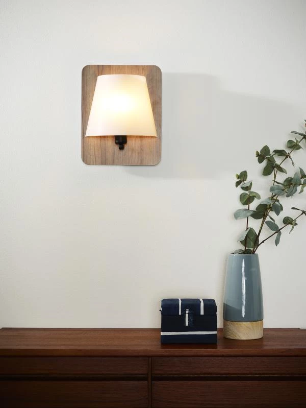 Lucide IDAHO - Wall light - 1xE14 - Brown - atmosphere 1